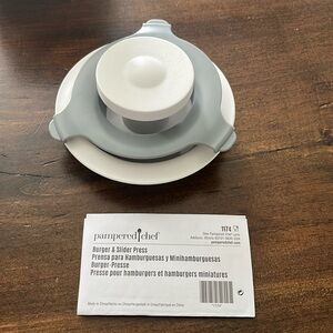 The Pampered Chef burger and slider press